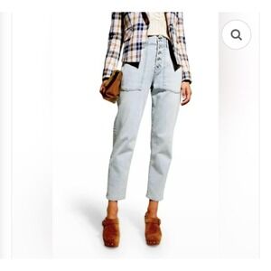 Veronica Beard Women's Blue‎ Arya Cargo Straight-Leg Jeans Pants Size 27